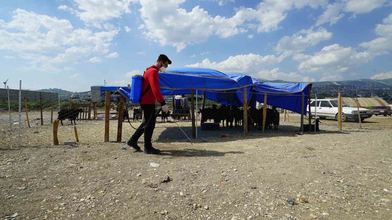 Kahramanmaraş’ta bayram temizliği ve ilaçlama çalışmaları sürüyor