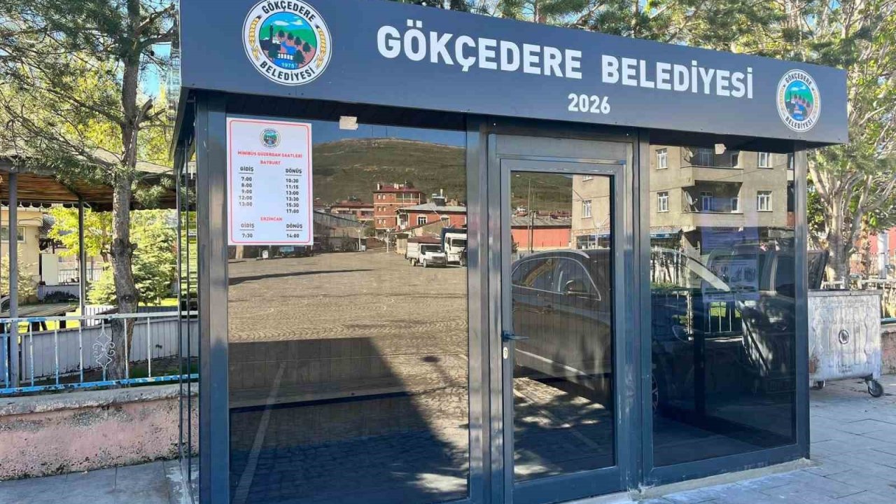 Gökçedere’ye modern minibüs durağı yapıldı