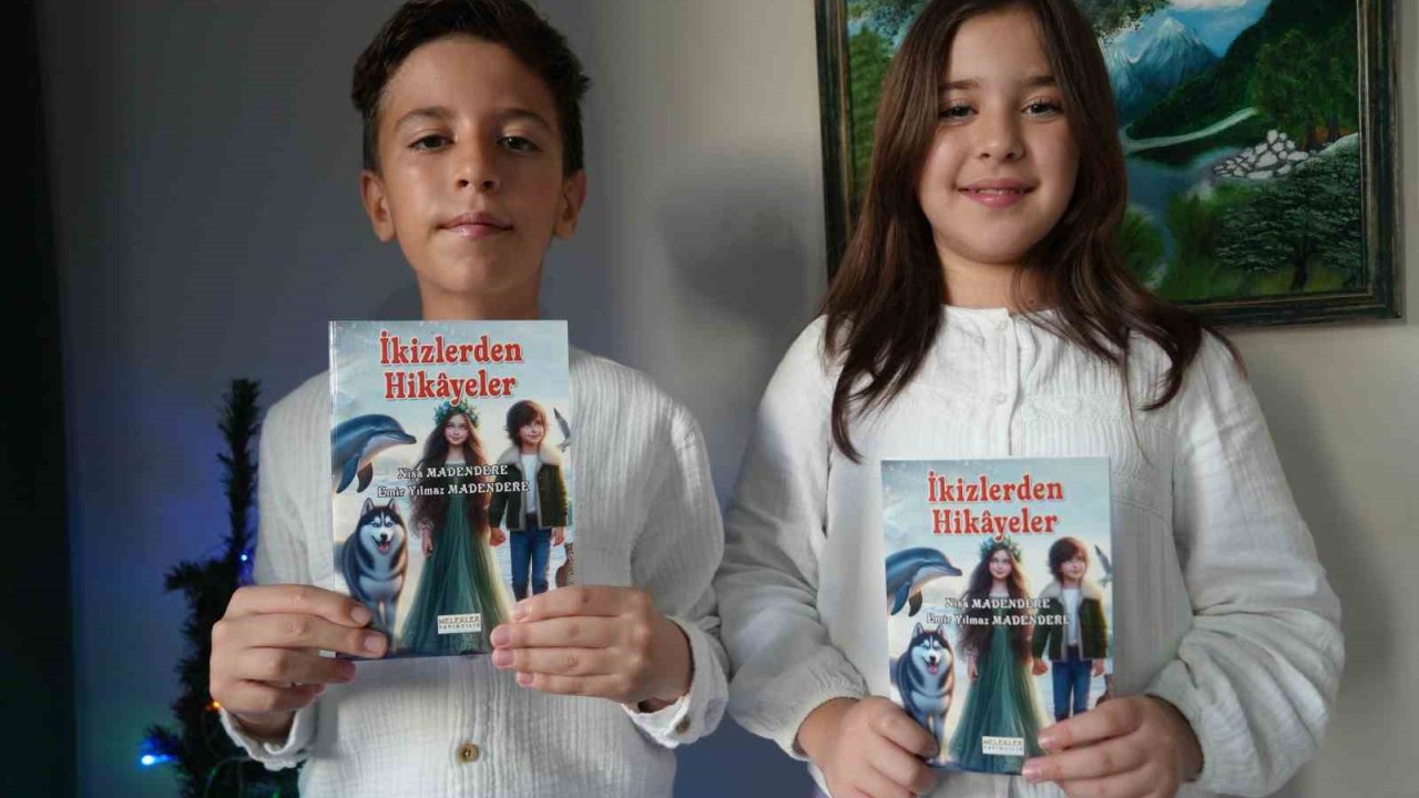 5 bine yakın kitap okuyan 10 yaşındaki ikizler yazar oldu