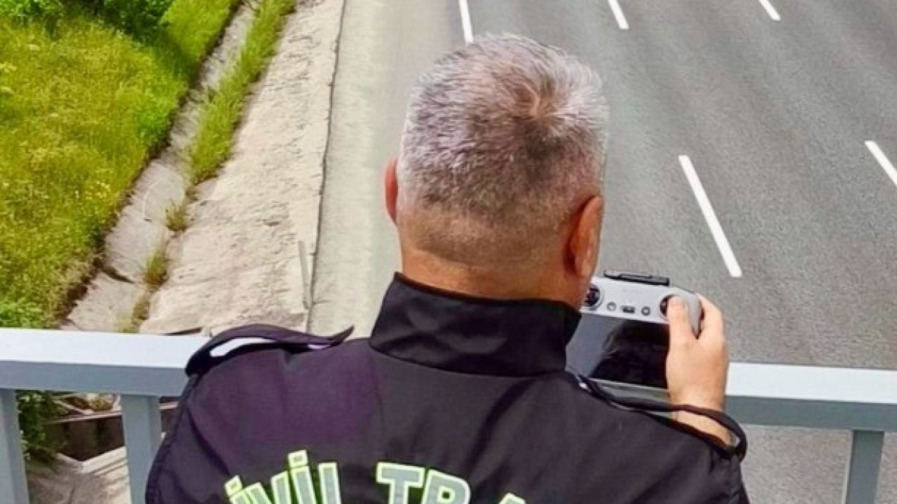 Bilecik’te drone destekli trafik denetimi