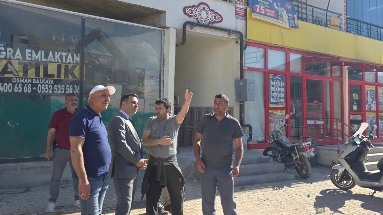 Kaymakamı Algın, yıkım çalışmalarını inceledi