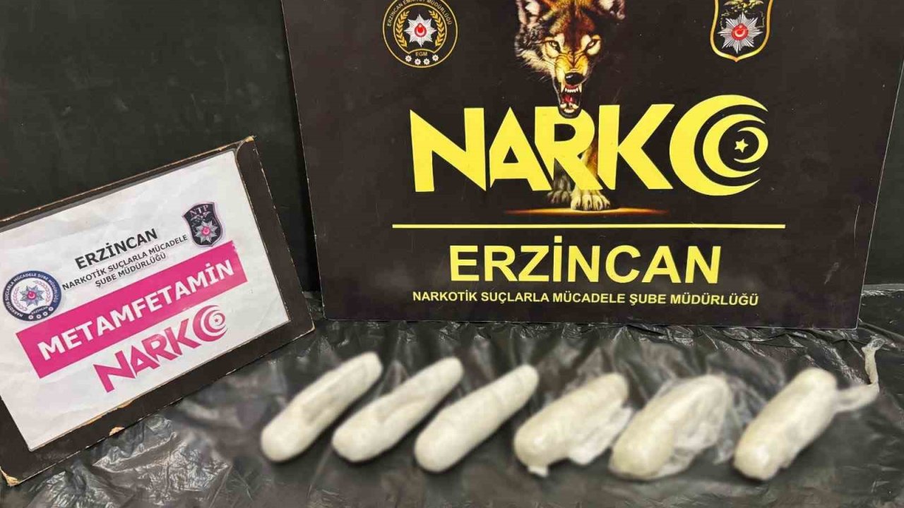 Erzincan’da 565 gram metamfetamin ele geçirildi: 2 şüpheli tutuklandı