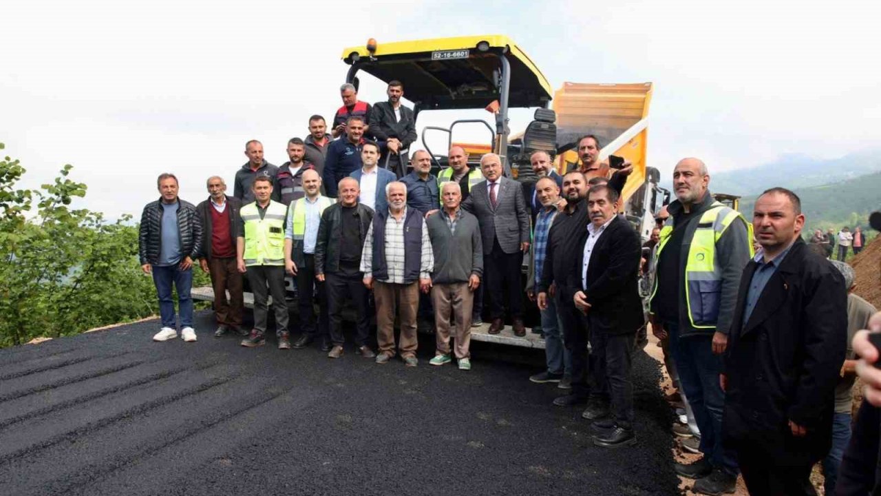 Ordu’da 3 ilçeyi ilgilendiren yolda sıcak asfalt çalışması