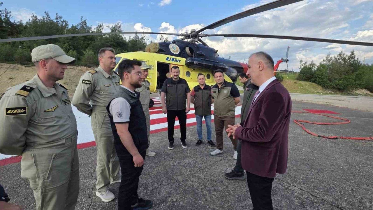 Yangın söndürme helikopteri Karabük’te göreve başladı