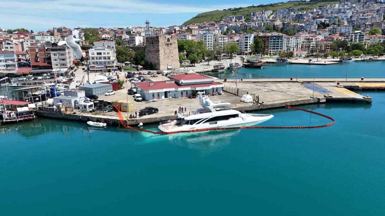 Sinop’ta yan yatan lüks yatın su alma nedeni belli oldu