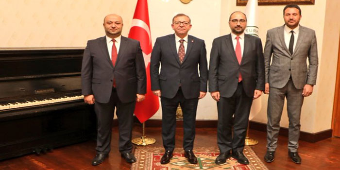Kars Valisi Ziya Polat, Erzurum Bölge Müdürlerini Makamında Kabul Etti