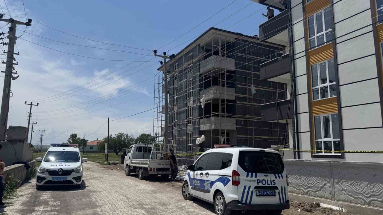 Konya’da elektrik akımına kapılan işçi 4’üncü kattan düştü