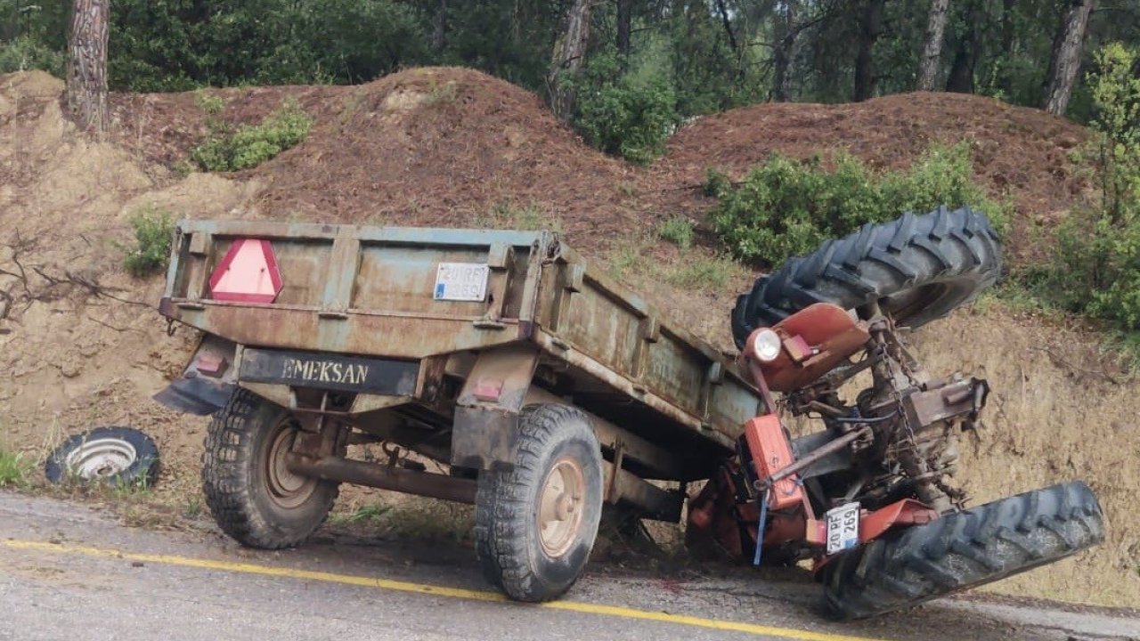 Kazada ağır yaralanan traktör sürücüsü kurtarılamadı
