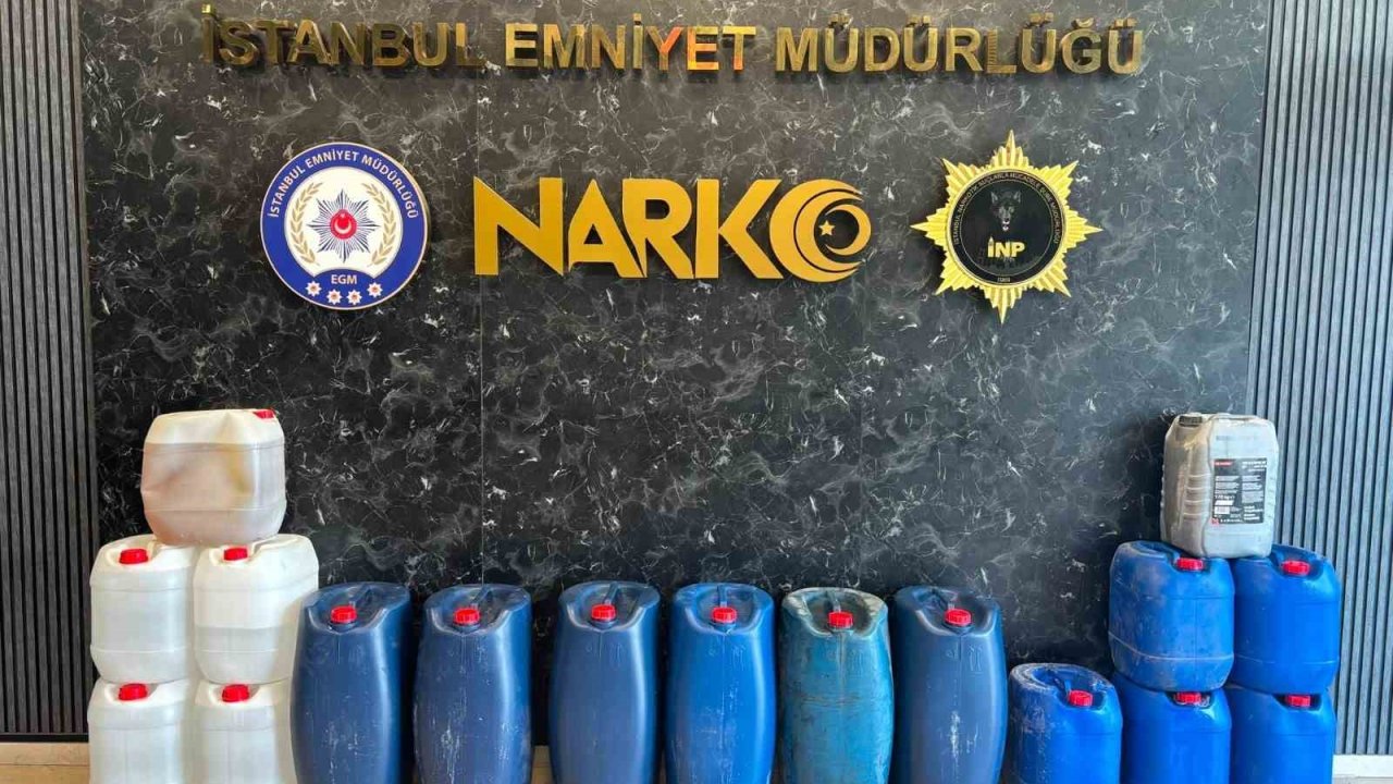 İstanbul’da 519 kilo sıvı metamfetamin ele geçirildi