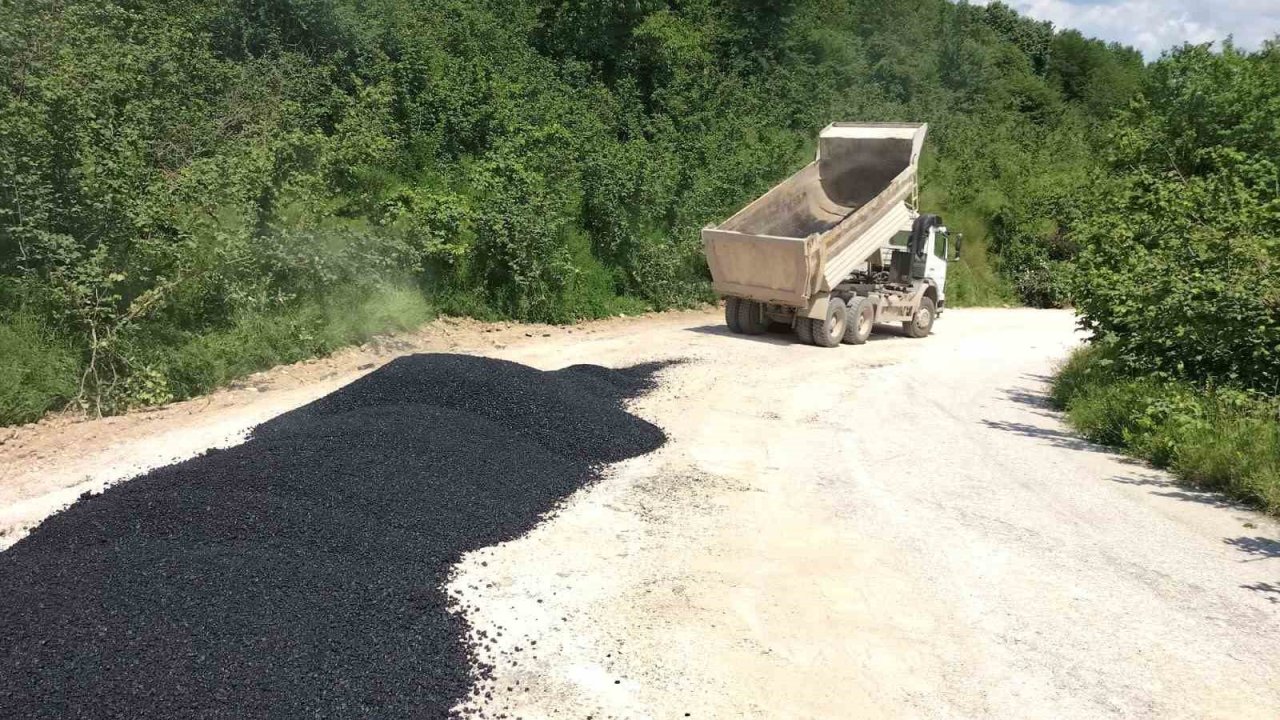Düzce’de asfalt çalışları sürüyor