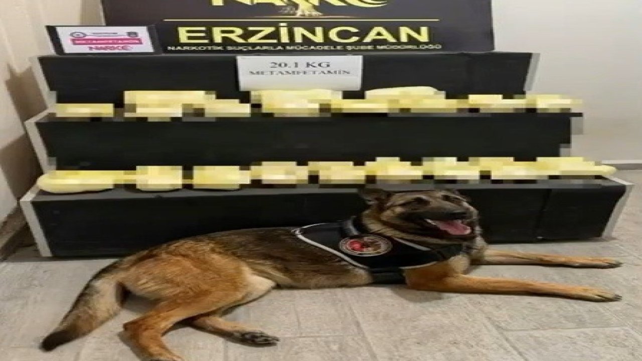 Erzincan’da 20,1 kilogram metamfetamin ele geçirildi
