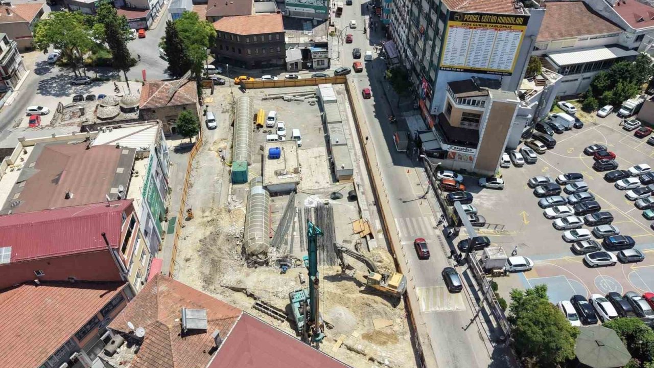 Gebze’de tarihi hamamı gün yüzüne çıkaracak tam otomatik otopark projesi yükseliyor