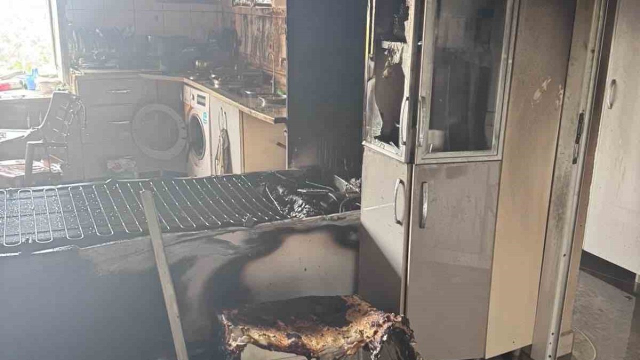Samandağ’da ev yangını