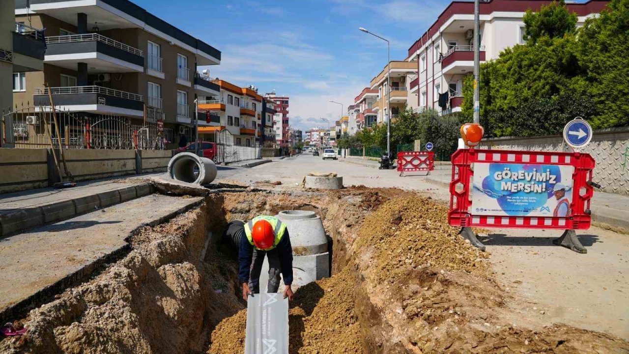 Tarsus’ta yağmursuyu hattı çalışmaları tamamlandı