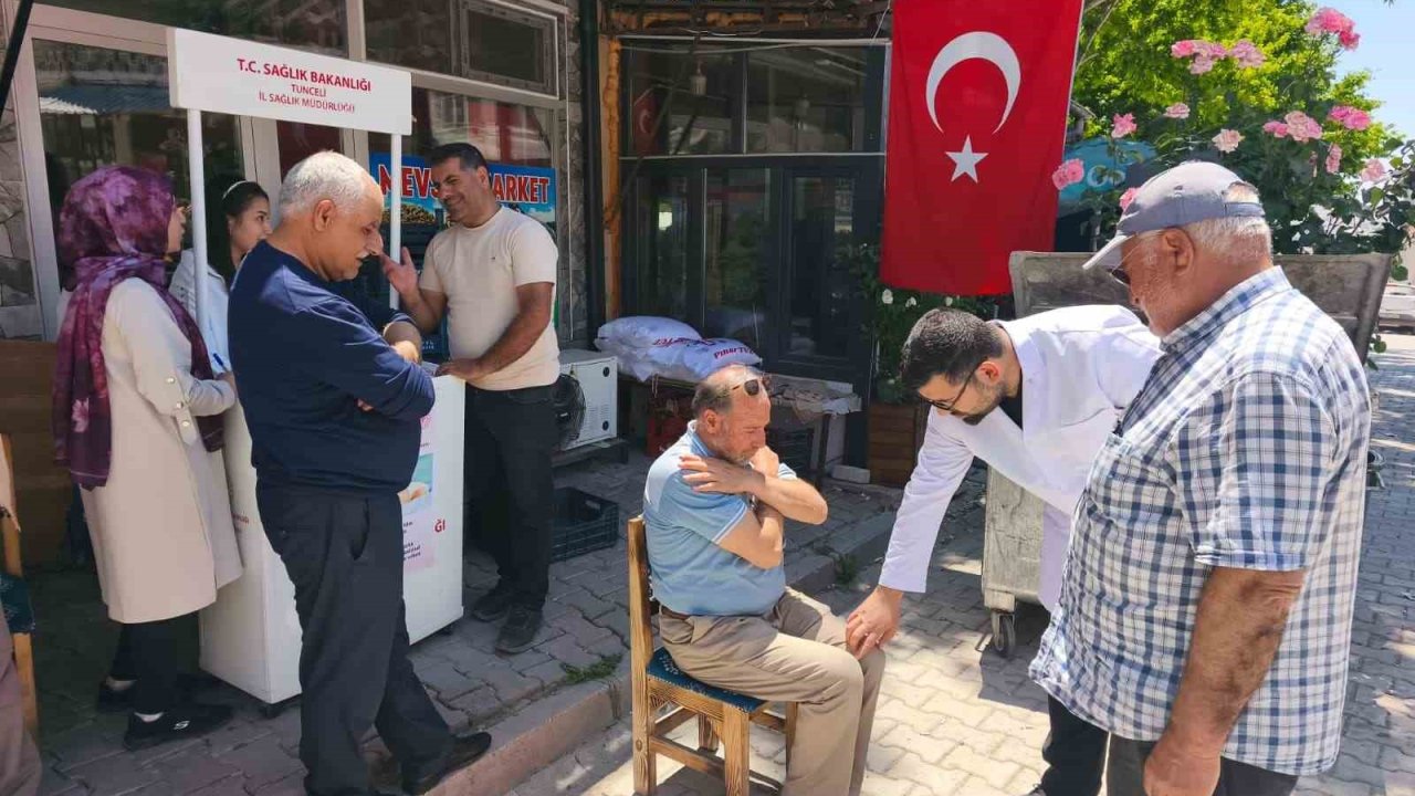 Çemişgezek’te vatandaşlara fiziksel sağlık taraması yapıldı