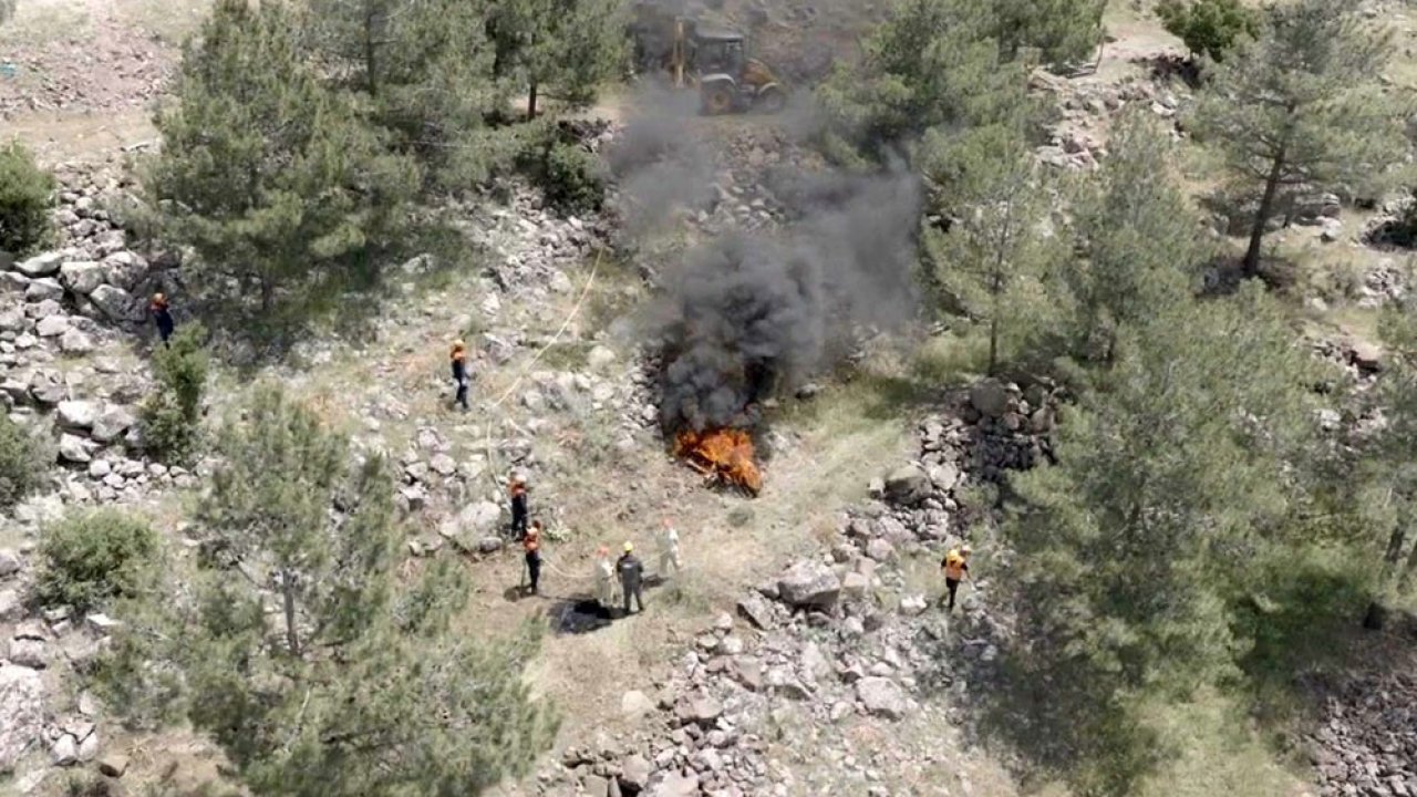 Kilis’te orman yangını müdahale tatbikatı yapıldı