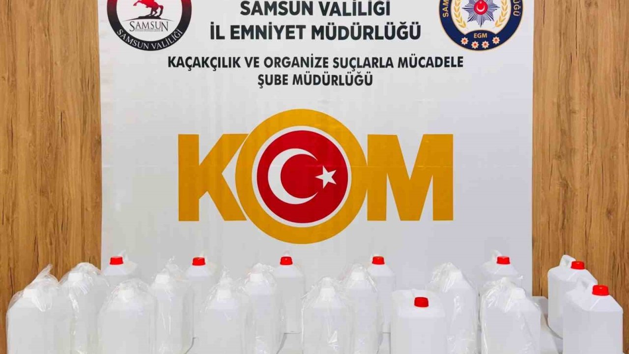 Kaçak alkol operasyonu: 90 litre etil alkol ele geçirildi