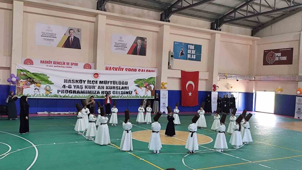Hasköy’de 4-6 yaş Kur’an Kursu öğrencileri mezuniyet heyecanı yaşadı