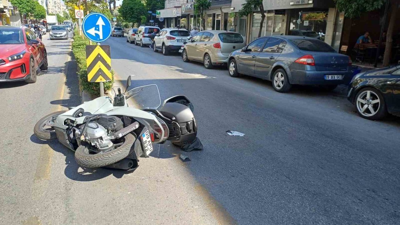 Otomobil ile motosiklet çarpıştı: 1 yaralı