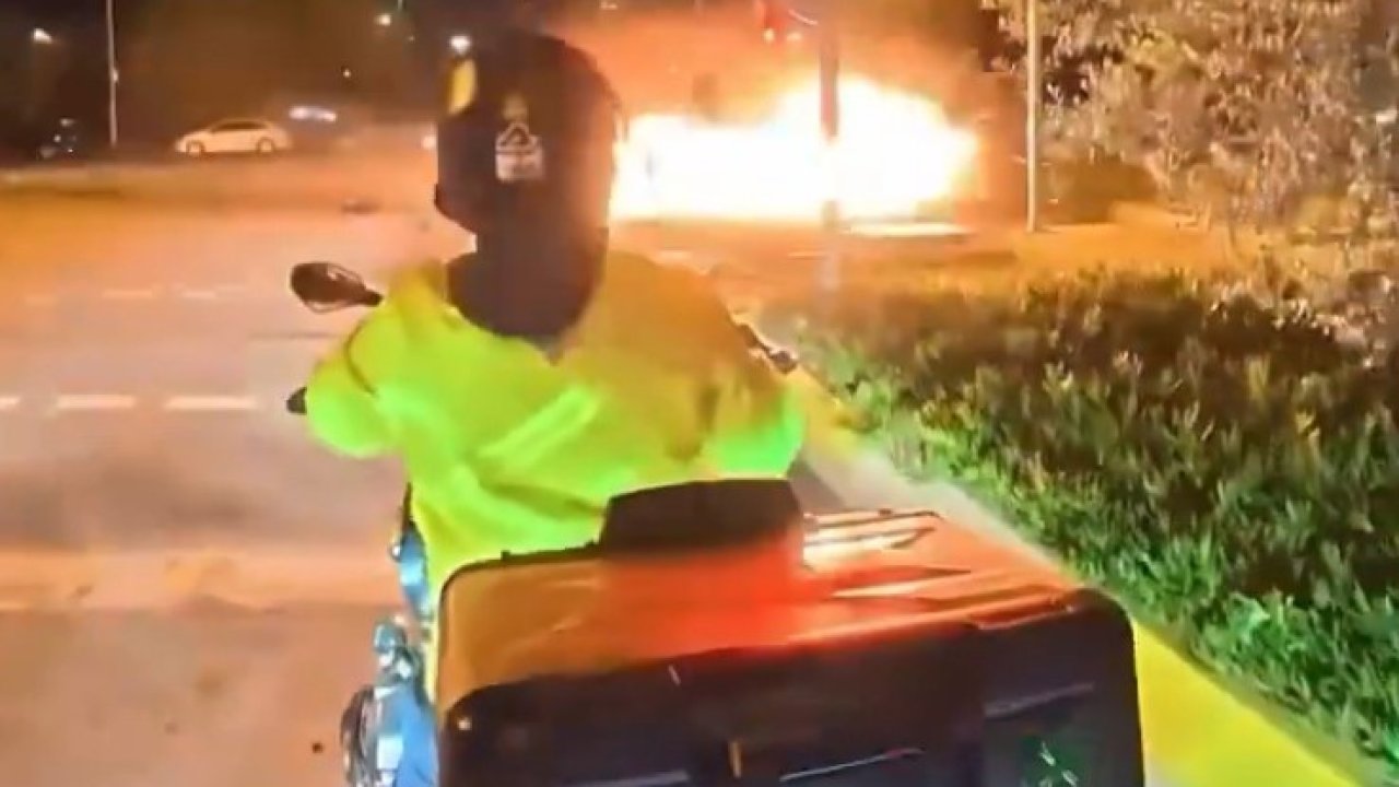 Maltepe Sahili’nde kazada otomobil alev topuna döndü: 2’si ağır 4 yaralı