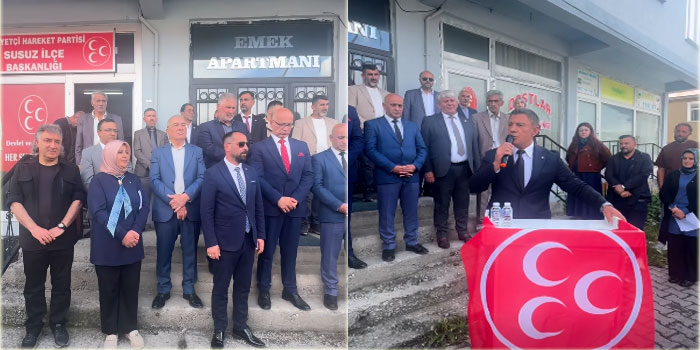 MHP Susuz İlçe Başkanlığı açılışına yoğun katılım