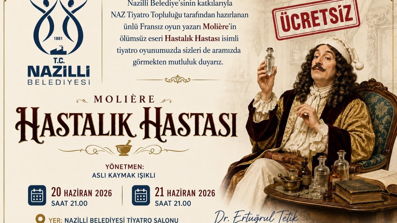 Nazilli Belediyesi’nden ücretsiz tiyatro etkinliği