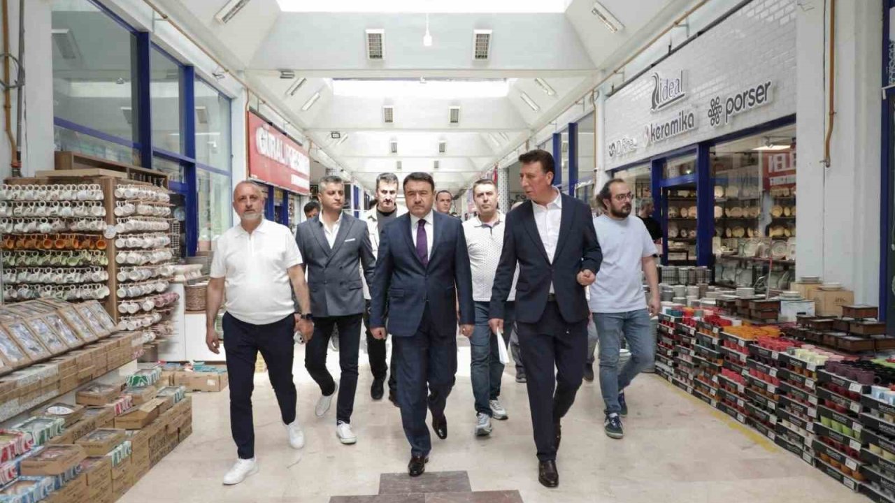 Vali Musa Işın’dan Kervansaray Çiniciler Çarşısı’na ziyaret