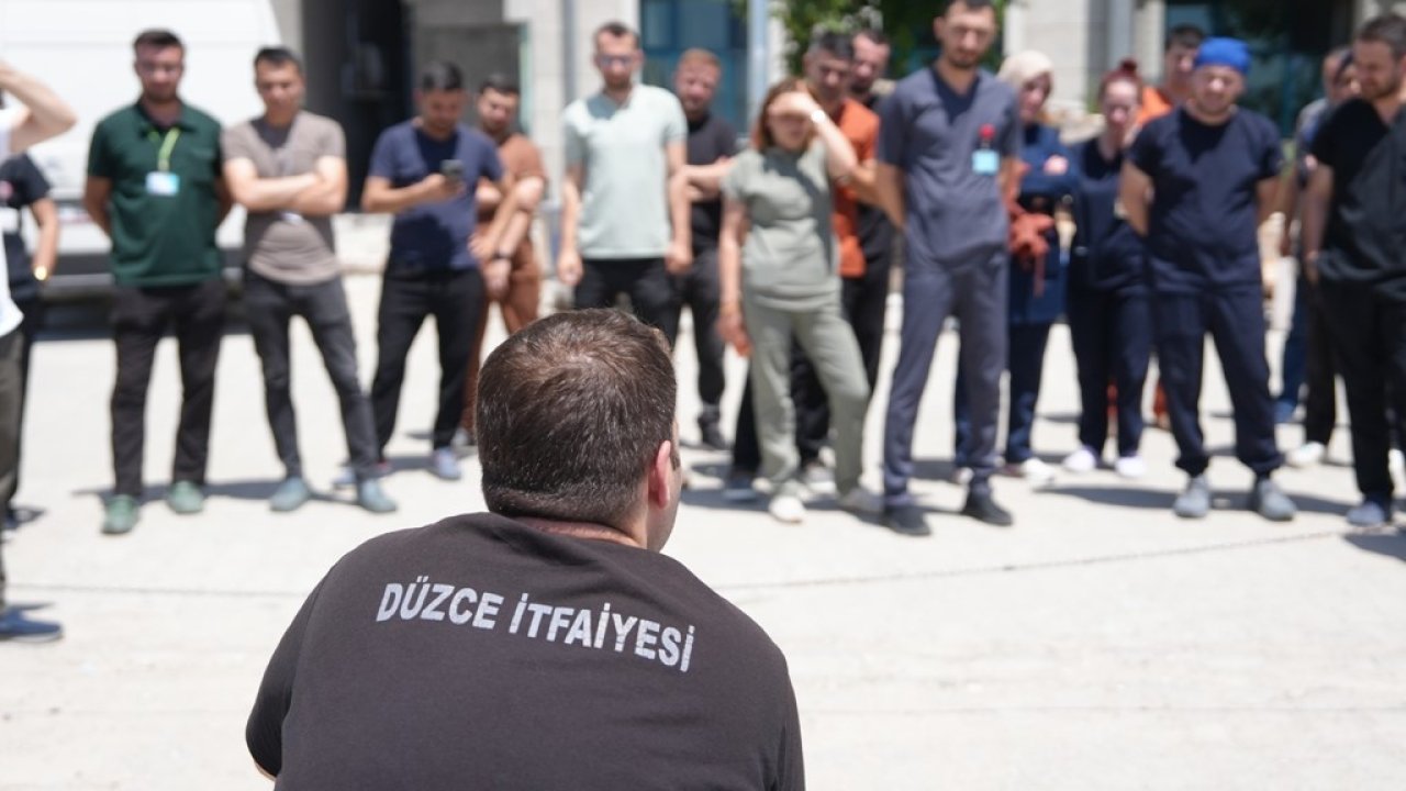 Hastanede yangın eğitimi