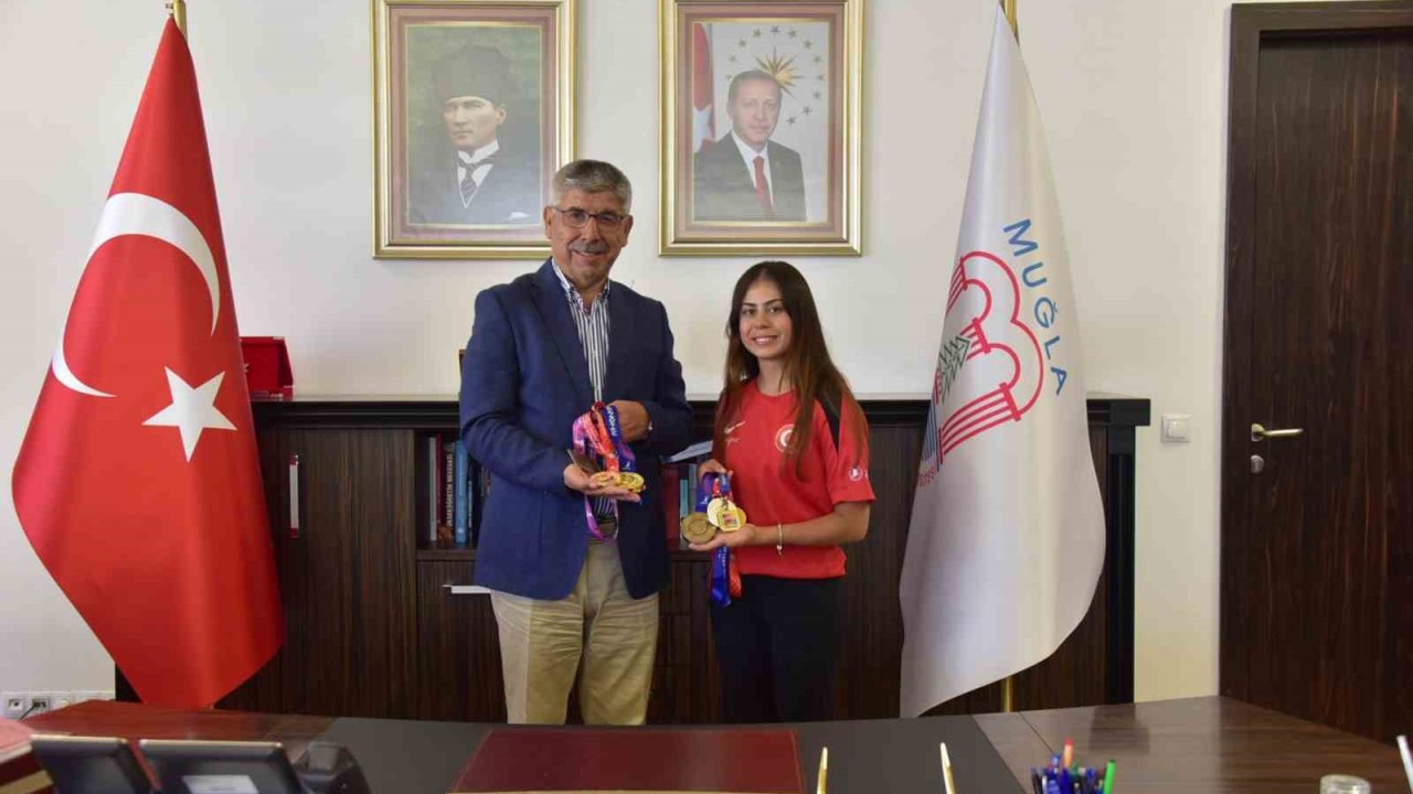 MSKÜ’lü milli sporcu Burun’dan madalya ziyareti