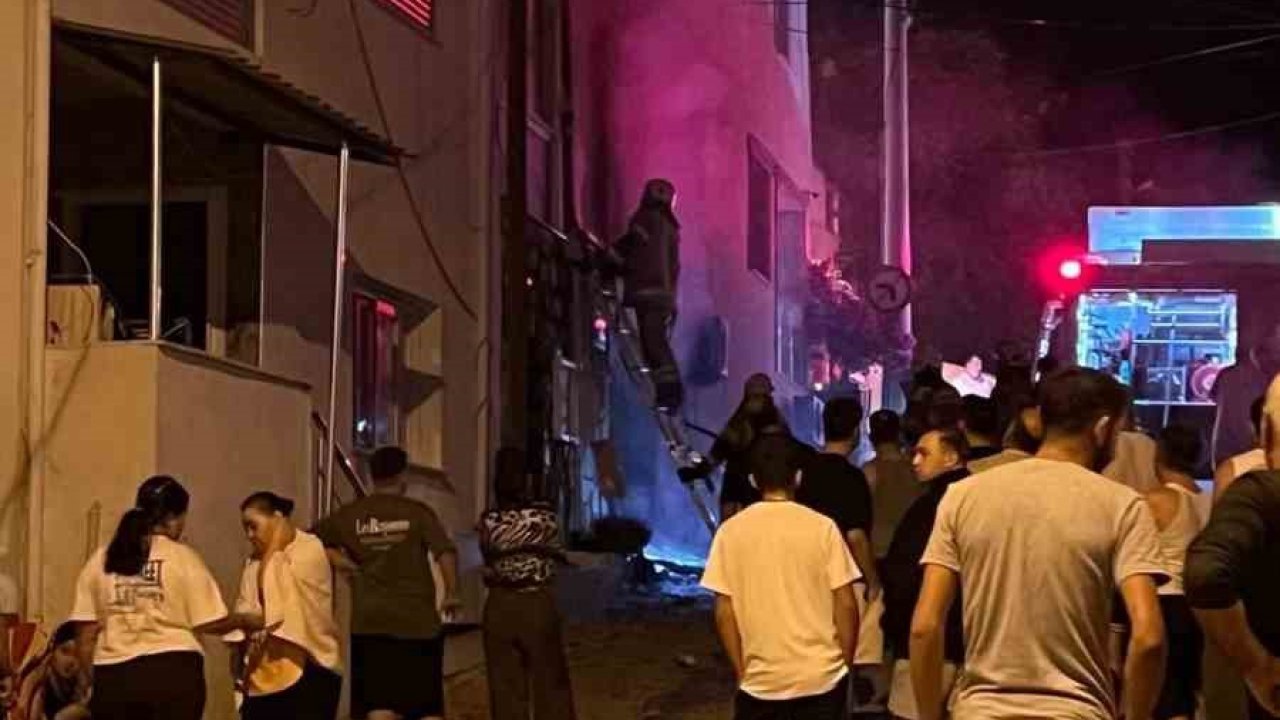İzmir’de bir otelde çıkan yangında patlama sesi paniğe neden oldu