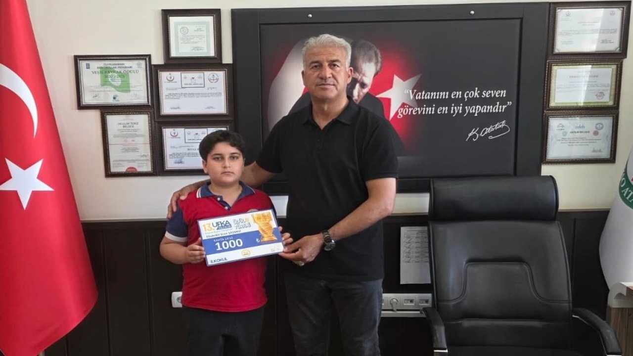 İlkokul öğrencisi kazandığı ödülü Gazze’ye gönderdi