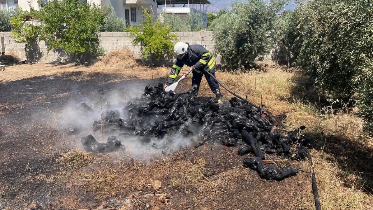 Hassa’da bahçe yangını