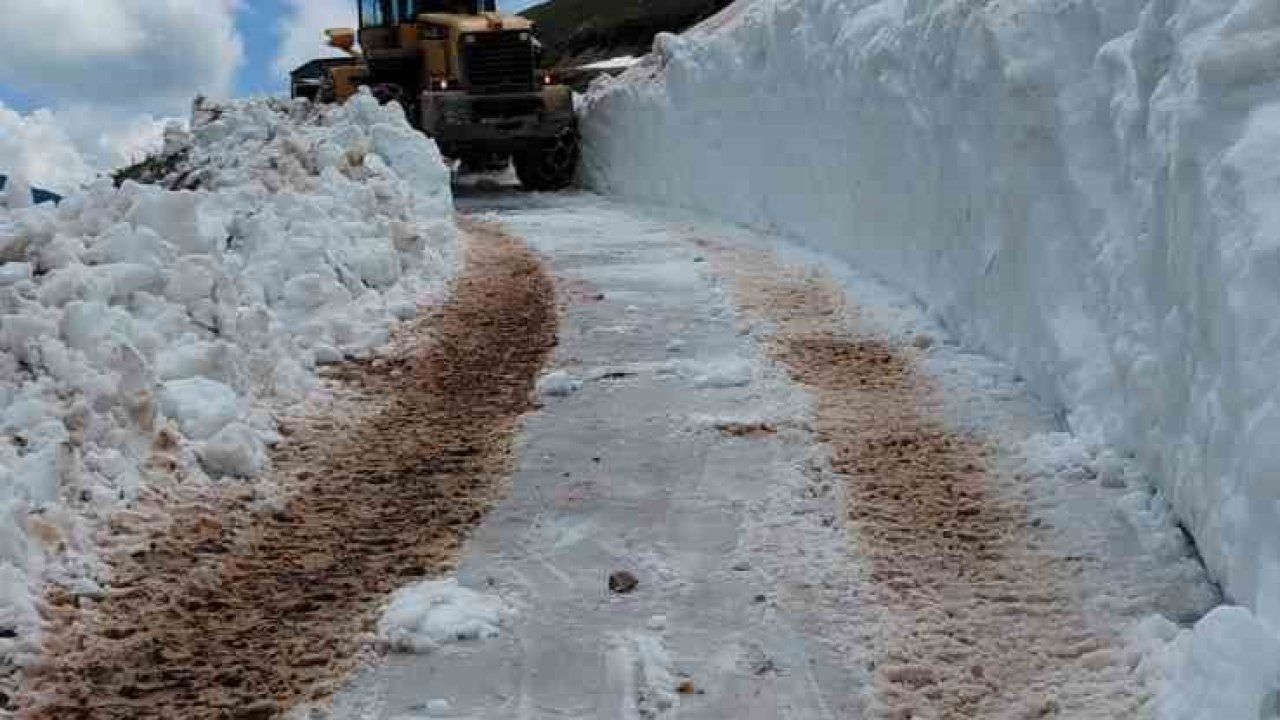 Rize’de Haziran ayında kar ve çığ temizleme çalışması