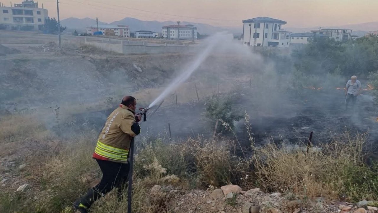 Hassa’da bahçe yangını