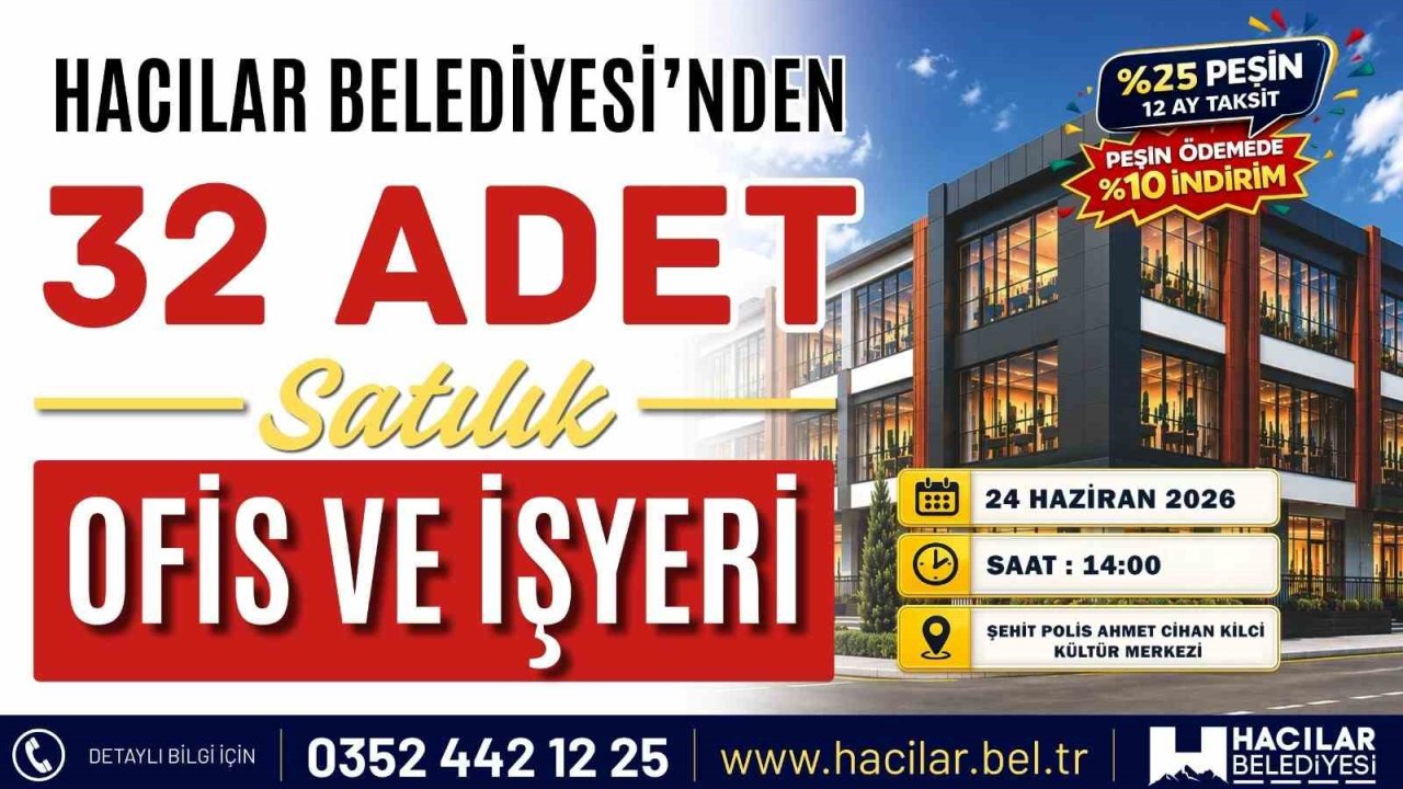 Hacılar’da 32 işyeri yeni sahiplerini bekliyor