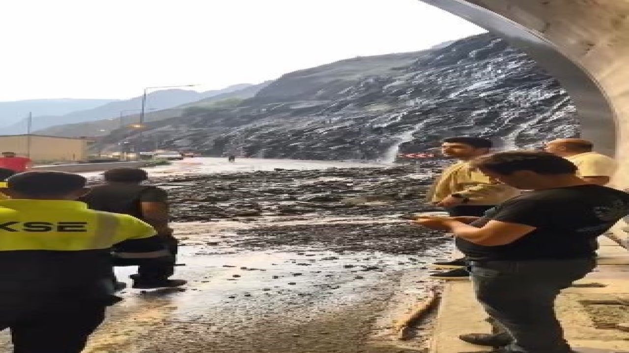 Aracının sileceği arızalandı, sileceği düzeltmek için durdu, saniyeler sonra heyelan oldu