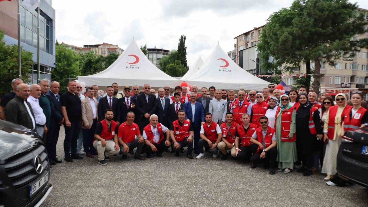 Bafra’da Kızılay kan alma birimi açılışı