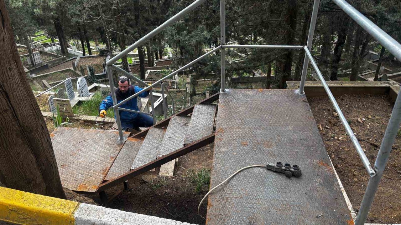 Mezarlıklarda erişim ve güvenlik artırılıyor