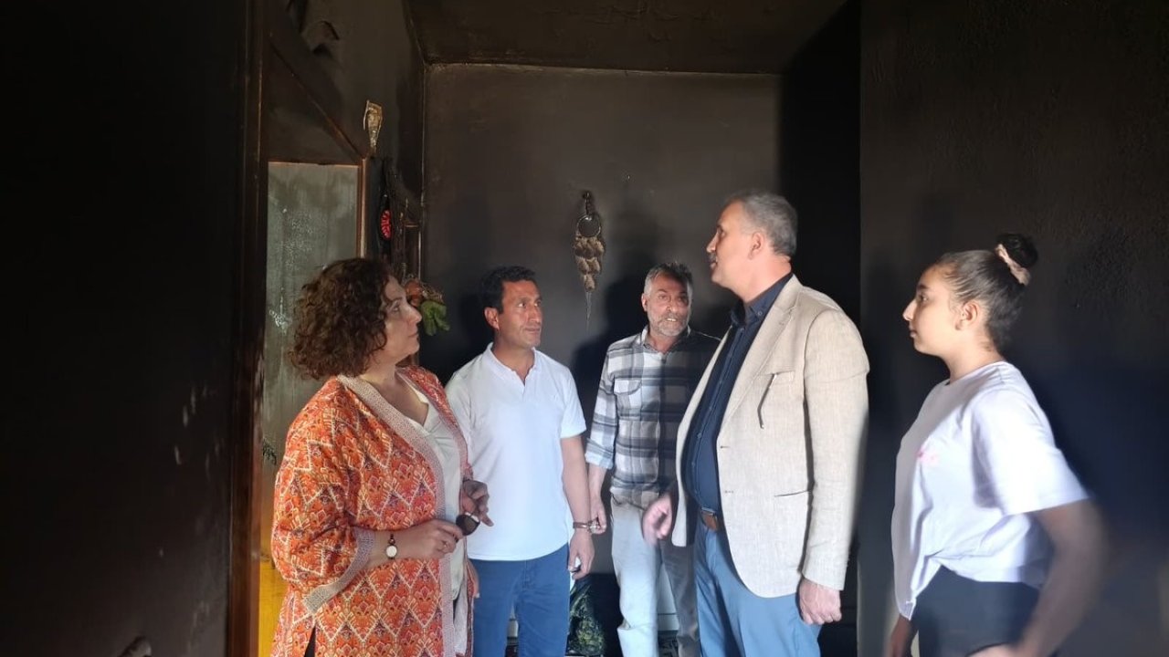 Ağrı Valisi Önder Bozkurt’tan yangında zarar gören aileye destek
