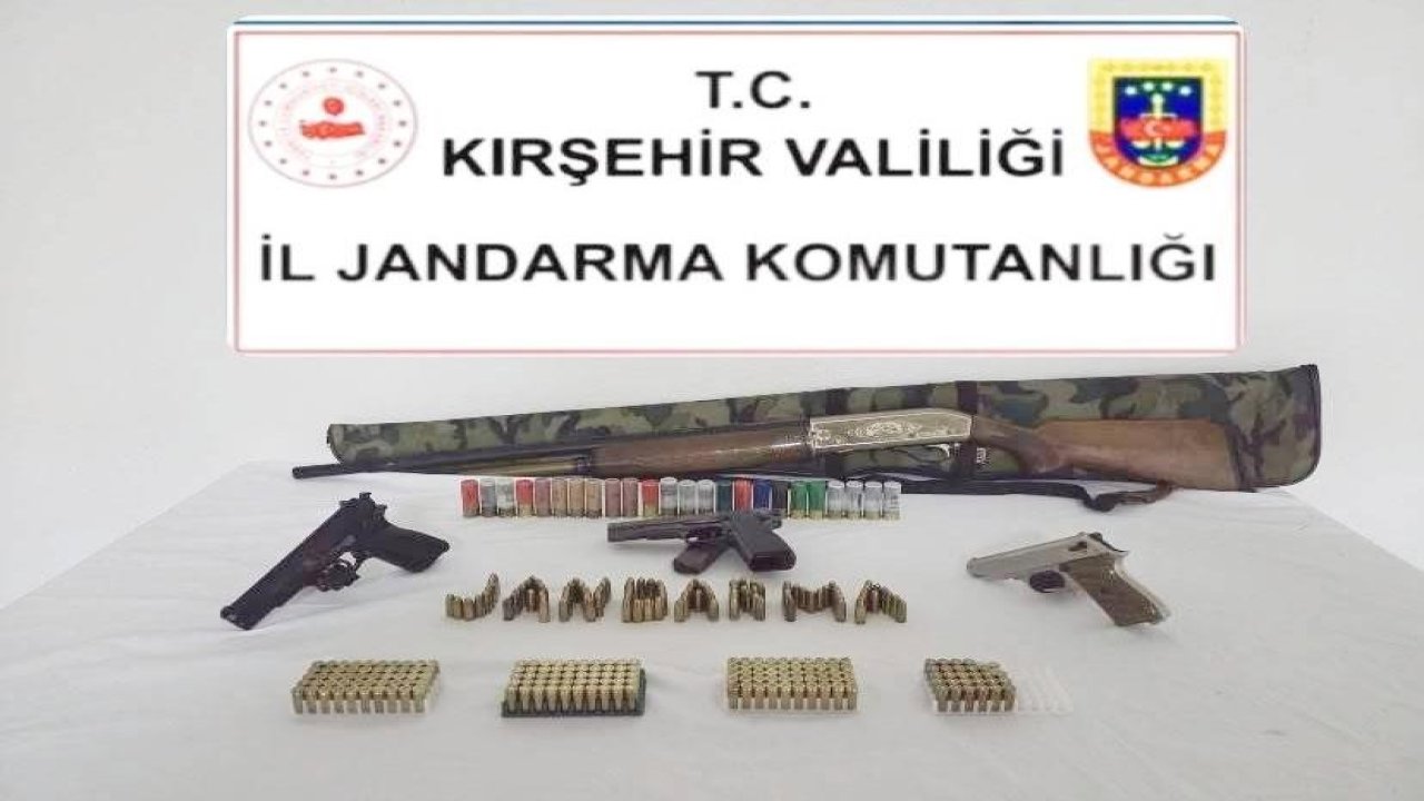 Kırşehir’de ruhsatsız silah operasyonu: 4 silah ele geçirildi