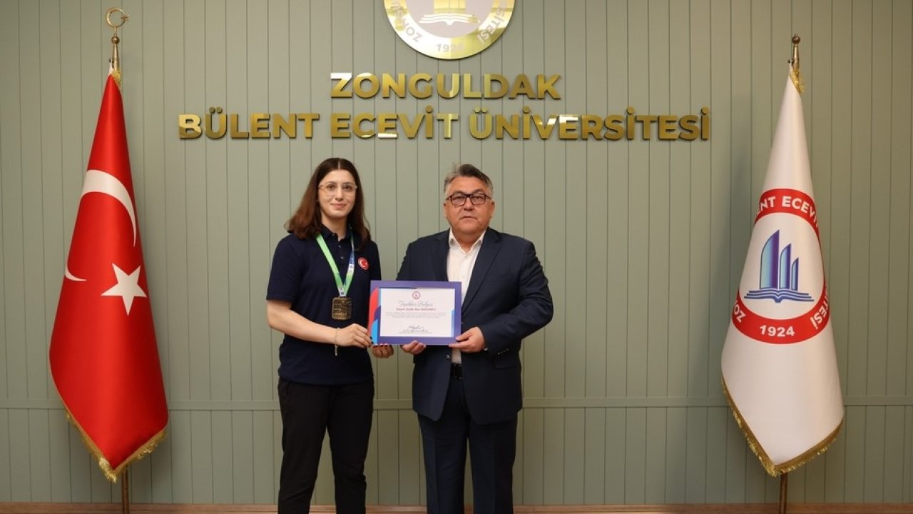 Rektör Özölçer Dünya Şampiyonu Basancı’yı kabul etti