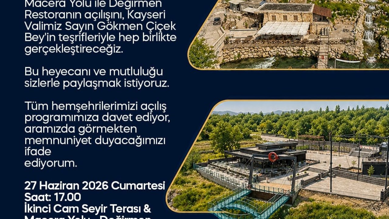 Başkan Metin’den açılışa davet