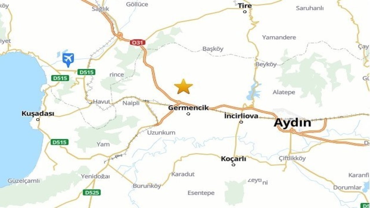 Aydın’da 3.9 şiddetinde deprem meydana geldi