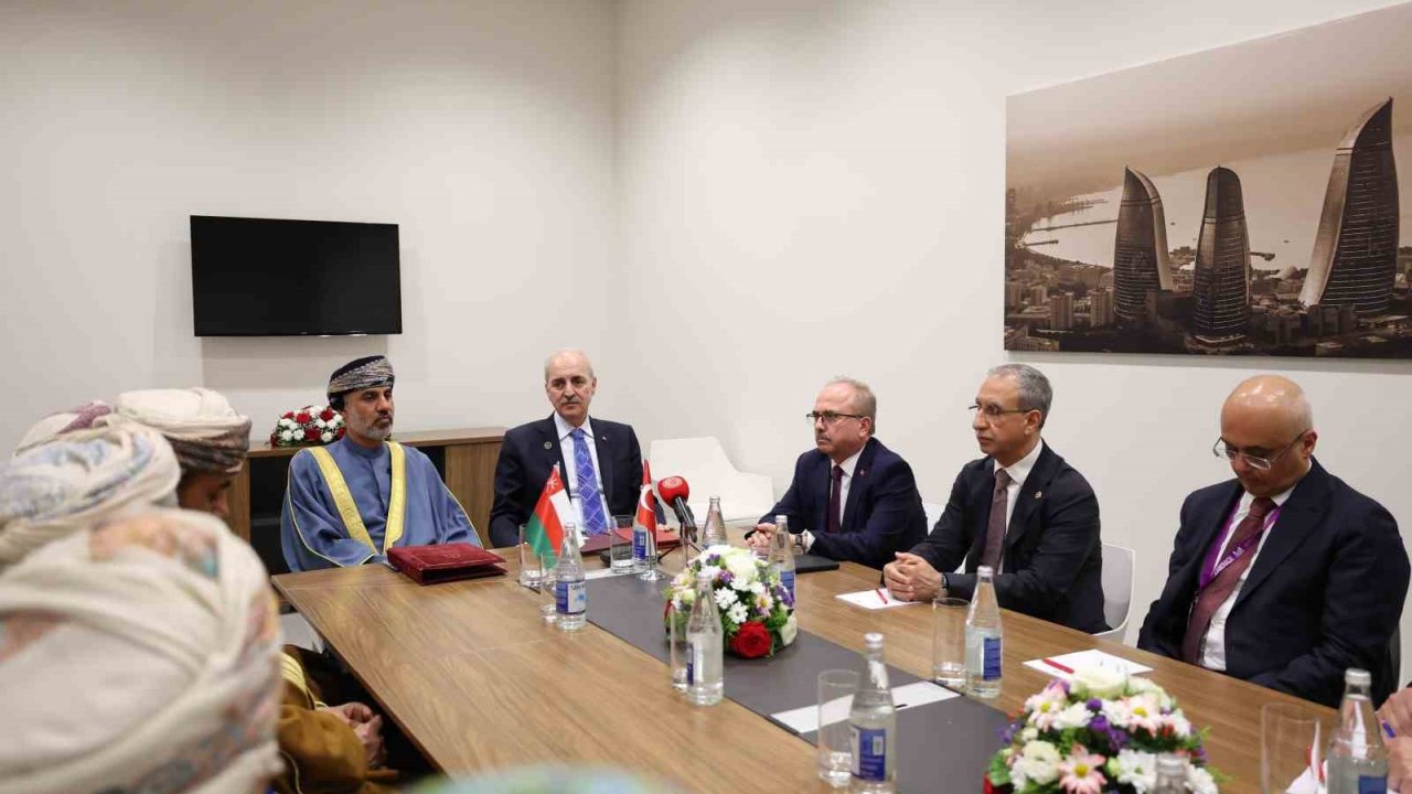 TBMM Başkanı Kurtulmuş, Umman Şura Meclisi Başkanı Al Maawali ile görüştü
