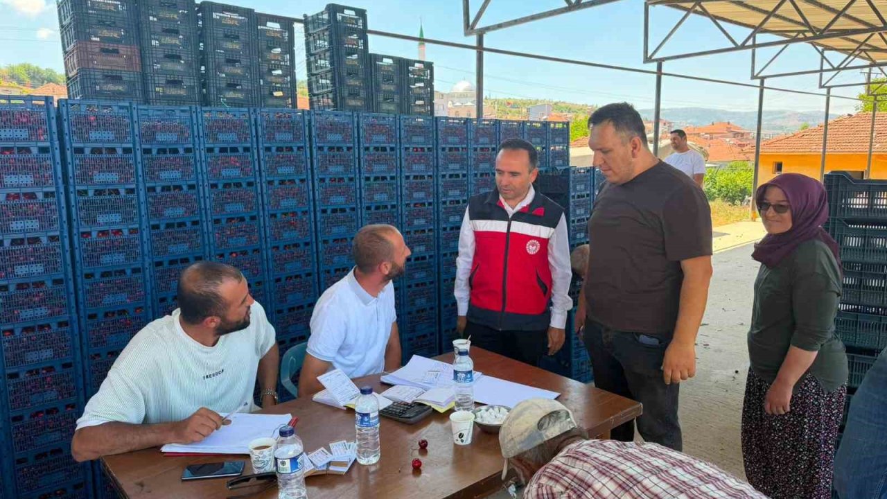 Simav İlçe Tarım ve Orman Müdürlüğünden kiraz alım merkezlerine ziyaret