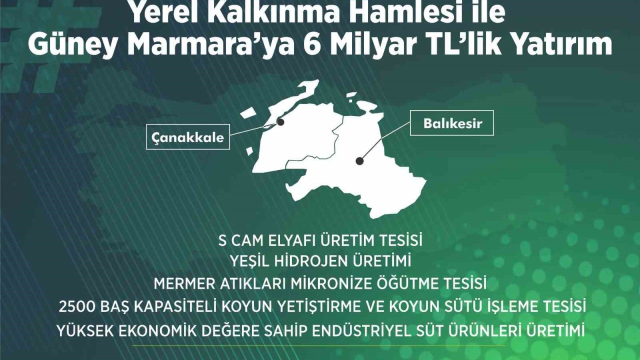 Yerel Kalkınma hamlesi ile Güney Marmara’ya 6 milyar TL’lik yatırım