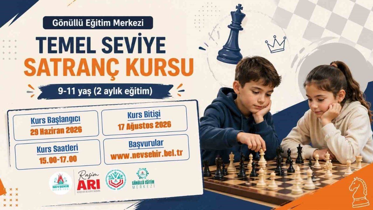 Nevşehir Belediyesi’nden çocuklara satranç kursu