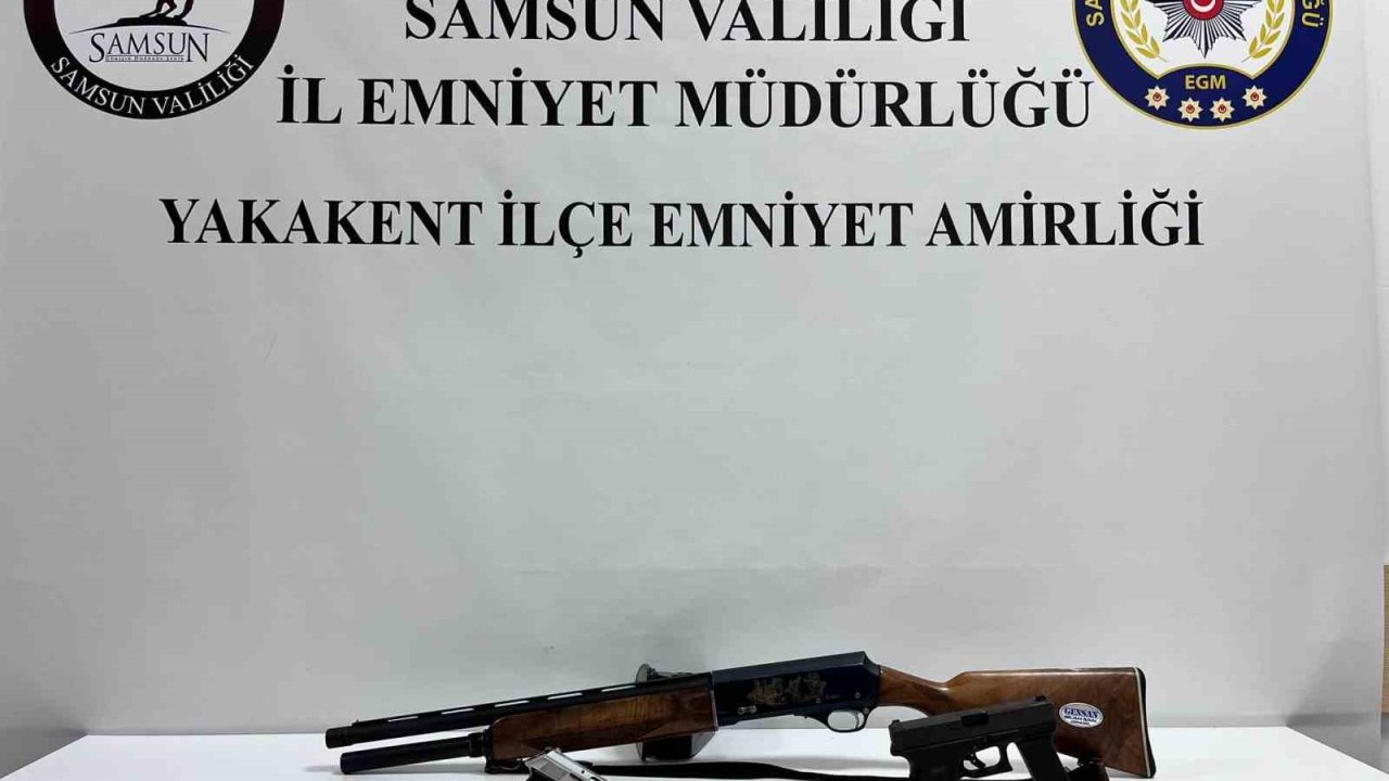 Samsun’da ruhsatsız silah operasyonu: 3 silah ele geçirildi