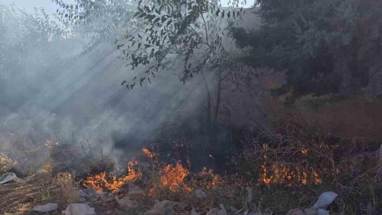 Hassa’da bahçe yangını