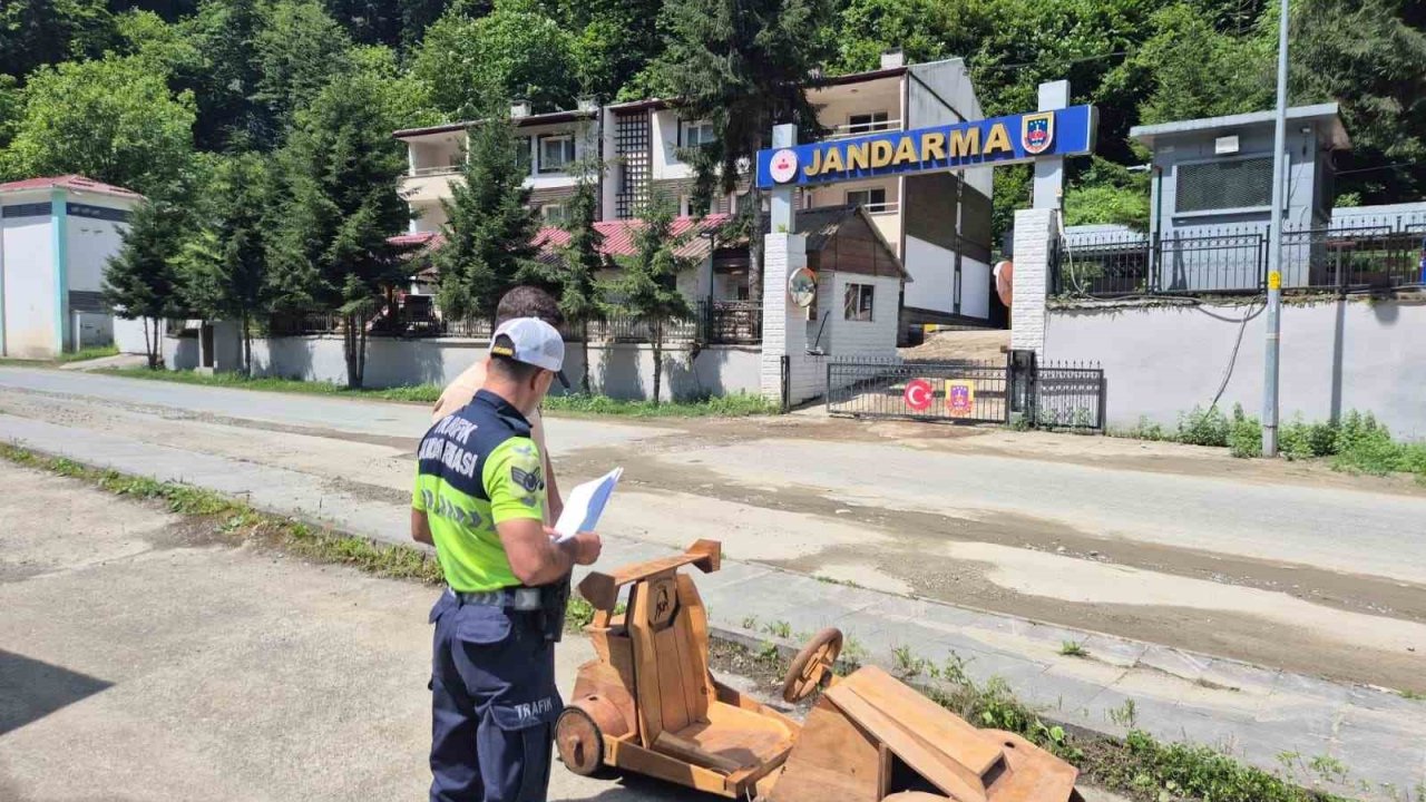 Saatte 70 kilometreyi aşan ahşap araca el konuldu